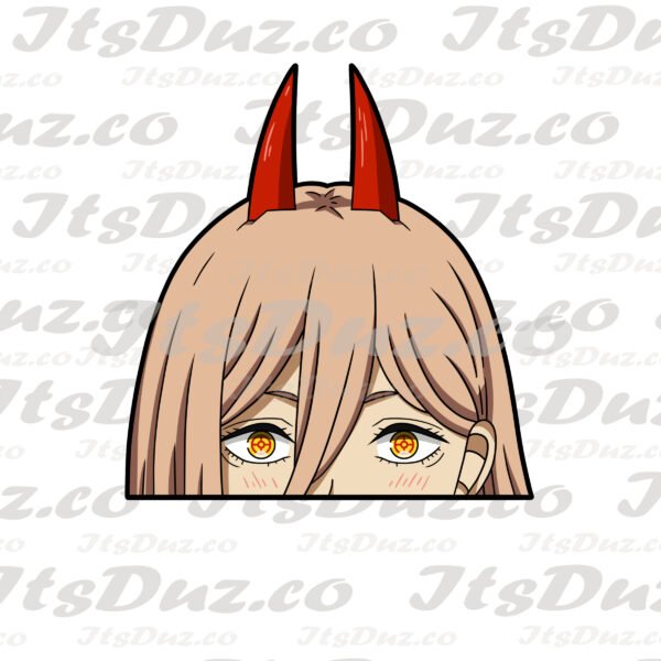 Chainsaw Man Power Power Peeker Sticker