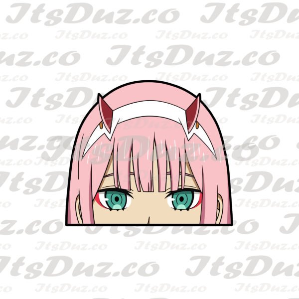 Darling in the FranXX Zero Two Zero Two Peeker Sticker