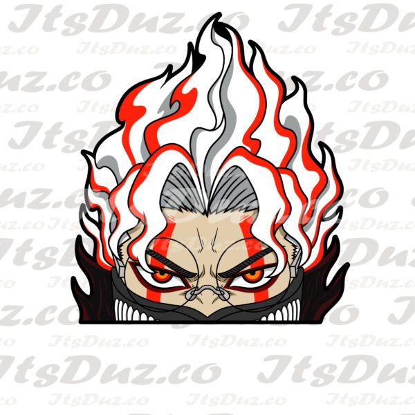 Dandadan Turbo Gran Form Turbo Granny Form Peeker Sticker