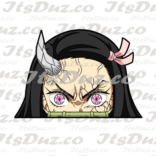 Nezuko Horn Peeker Sticker