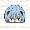 Rei Black Headgear Peeker Sticker Rei Black Headgear Peeker Sticker