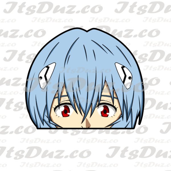 Rei White Headgear Peeker Sticker Rei White Headgear Peeker Sticker